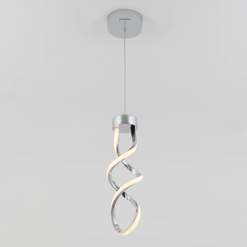 NEW Artika Swirl 13-Watt Light Chrome Integrated LED Mini Pendant Light Fixture - Picture 2 of 16